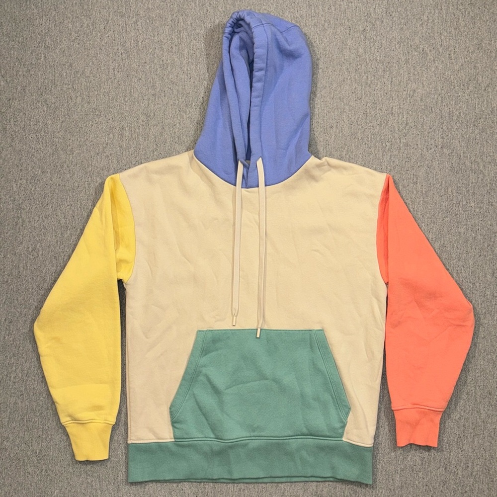 ZARA Colorblock Hoodie 🤍🧡❤️💚💙